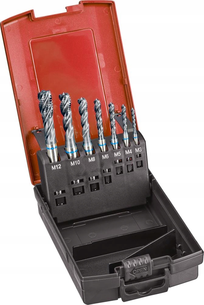 Strojní závitníky DIN376 Hsse typ Inox 6HX M3-M12 Format Gt