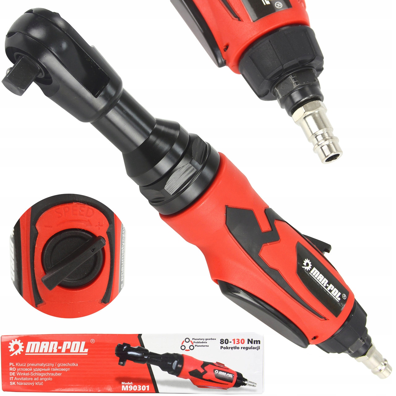 

Grzechotka Pneumatyczna 1/2 Klucz 130Nm Regulacja