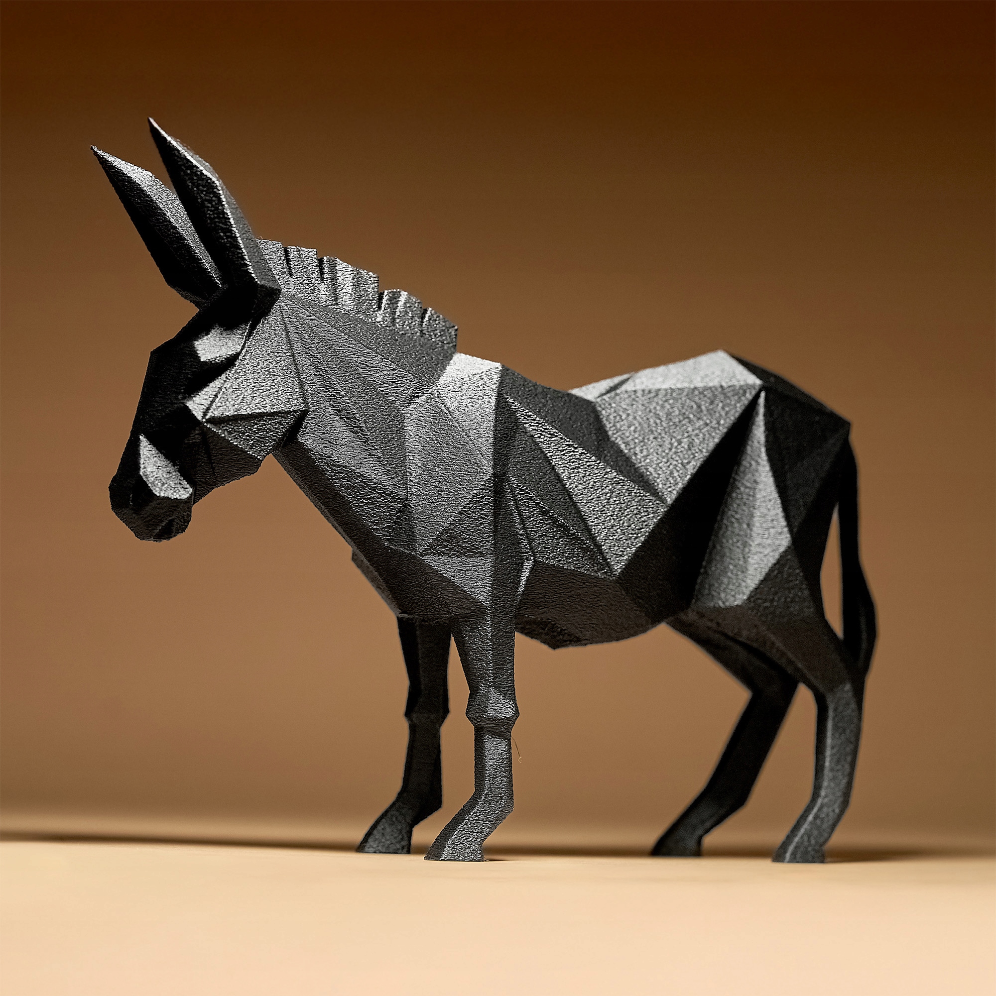 Osel Geometrická figurka Dekorace Soška 20 cm Dárek do domu