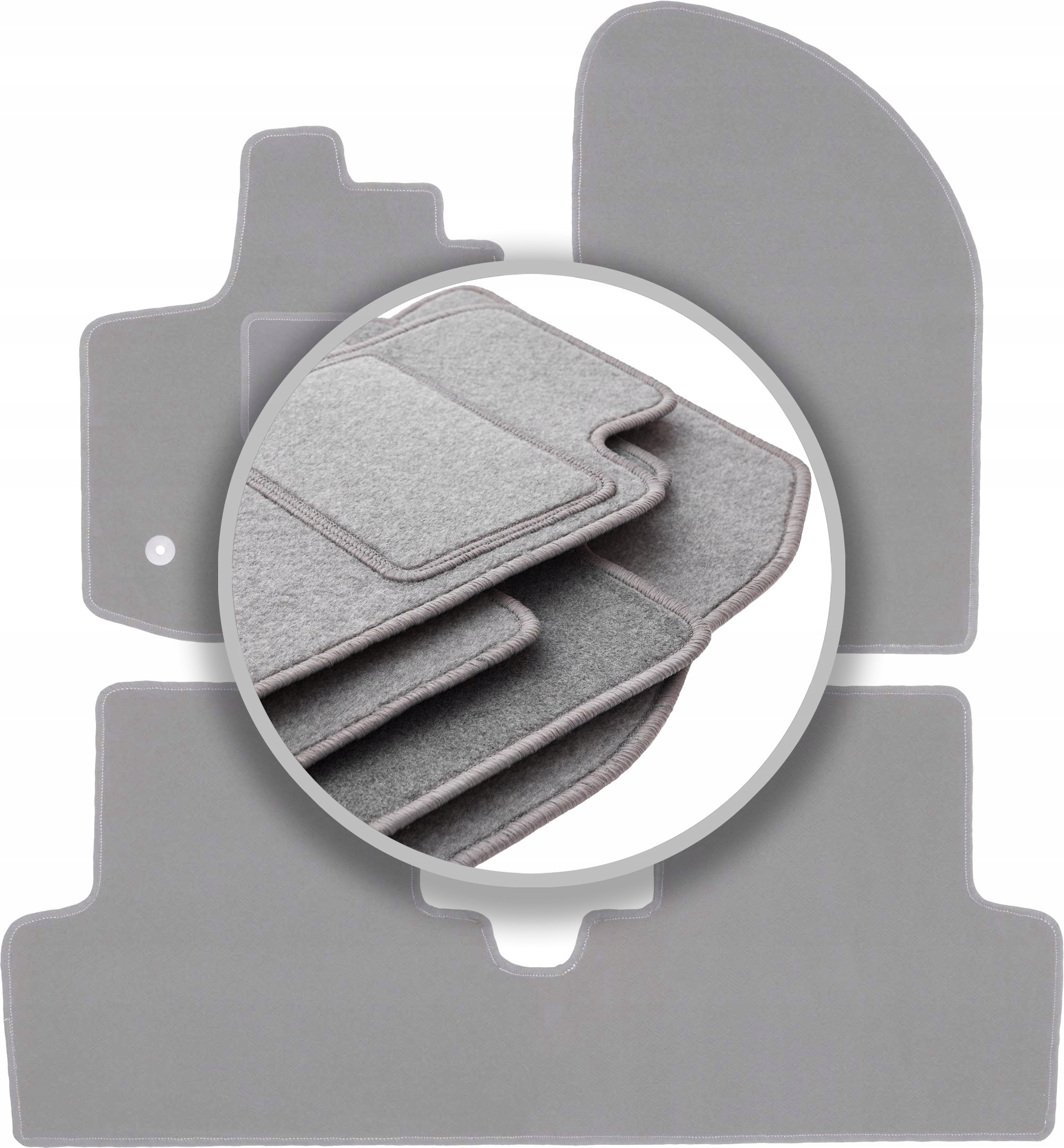 Velurové koberce Oslo šedé pro: Dacia Lodgy minivan 2012-