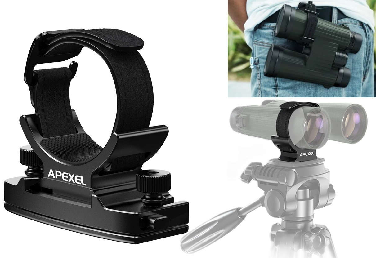 Držák pro upevnění dalekohledu na stativ 1/4 Arca-Swiss klip na opasek