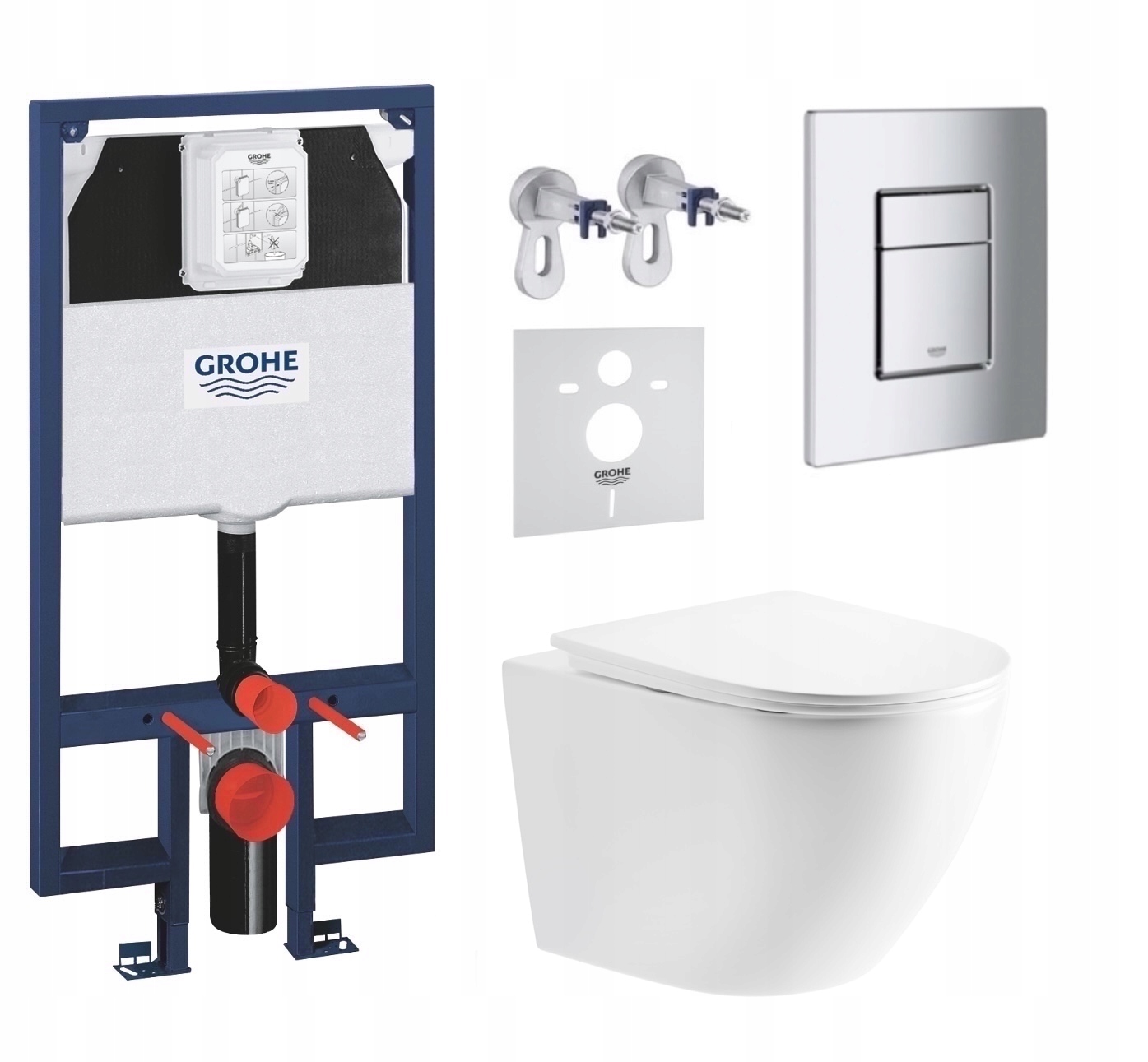 7v1 Wc Sada, Stelaz Grohe Slim Wc Miska Tornado Imprese Tlačidlo