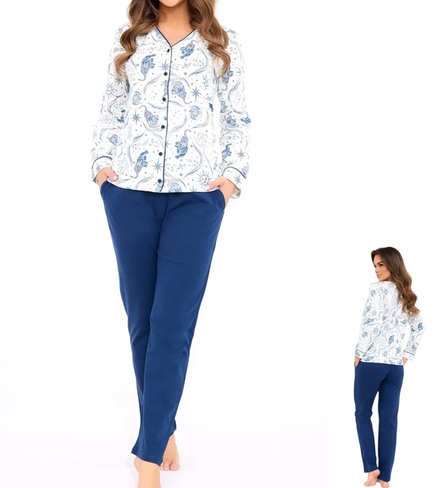 Dámské Pyžamo Cornette Kristin 682 XXL 44 Bílá