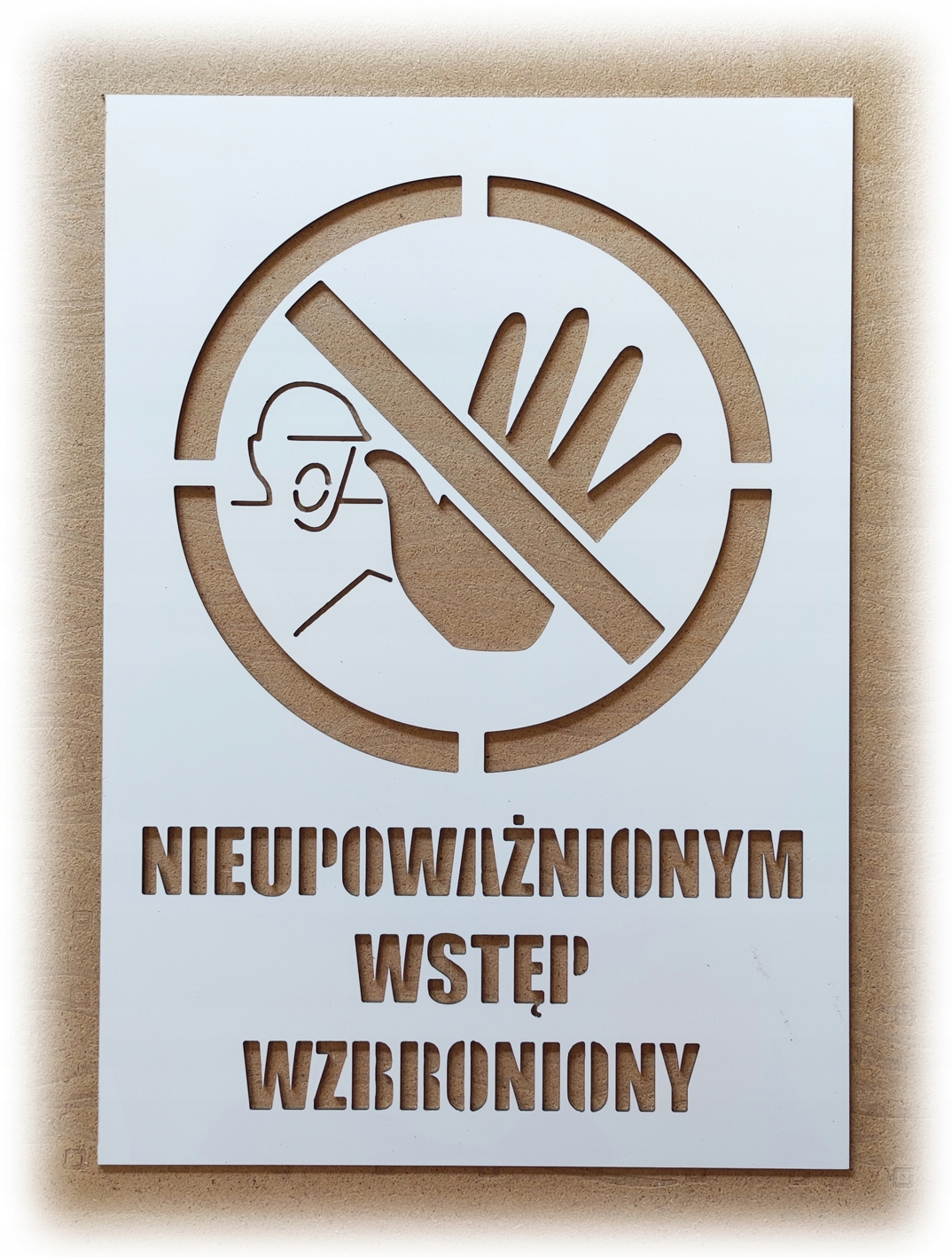 SZABLON Malarski BHP Zakaz Wstępu 30x40 Marka inna