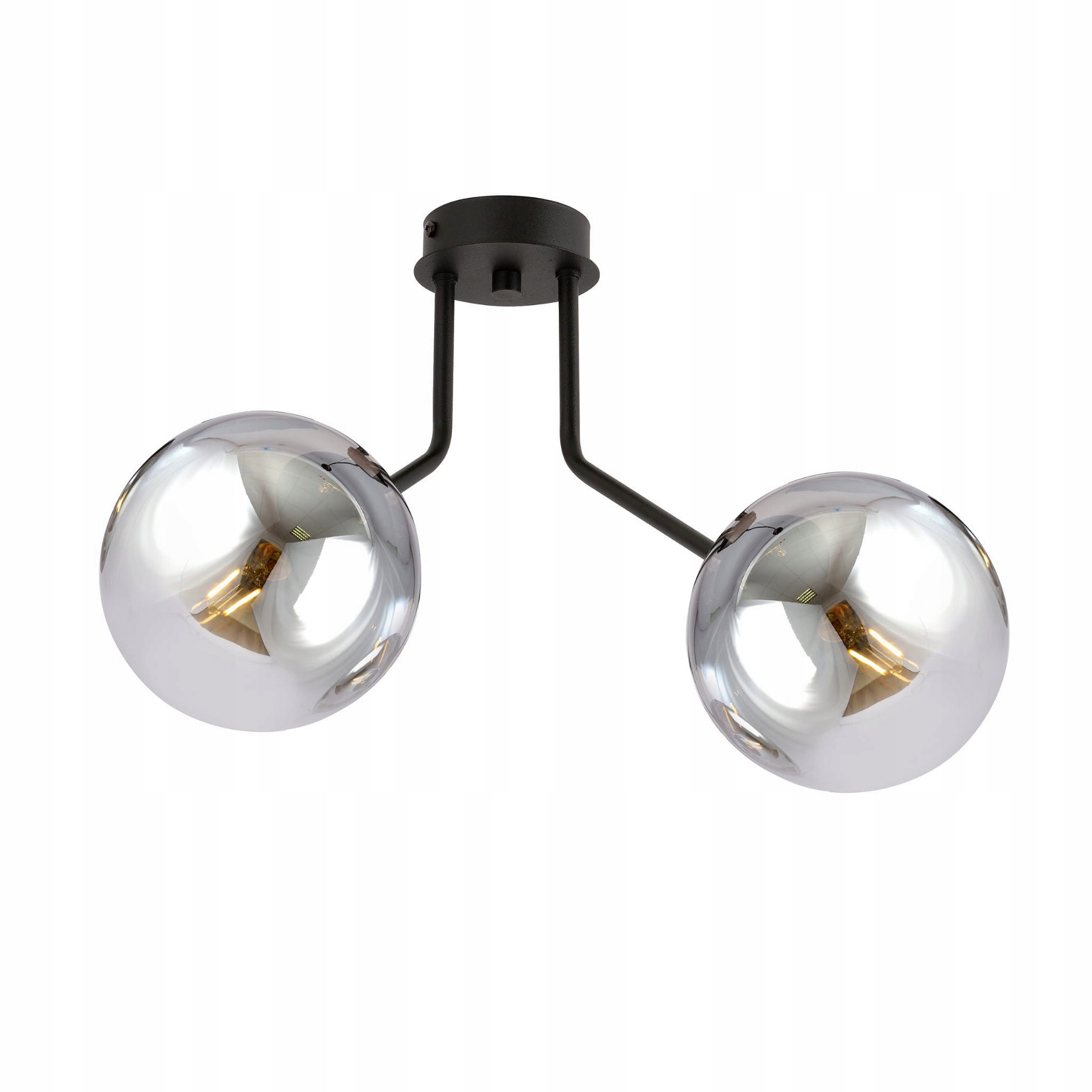 Moderná stropná lampa 2xE14 40W čierna/grafitová Emibig Nova