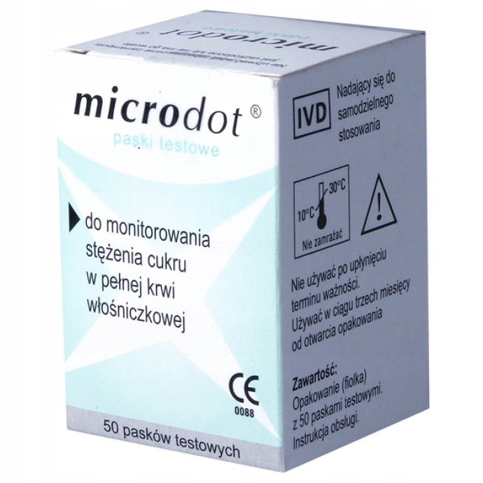 

Microdot 50 sztuk Paski Pomiar Glukozy
