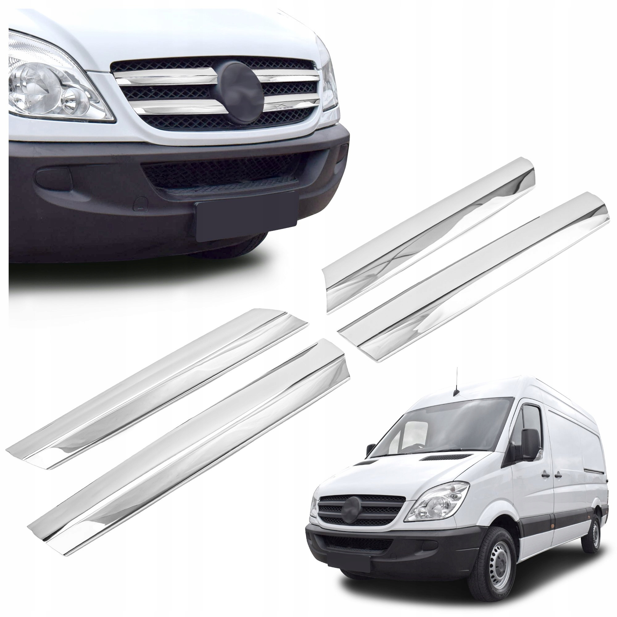 Lišty predného grilu pre Mercedes Sprinter W906 2006-2013