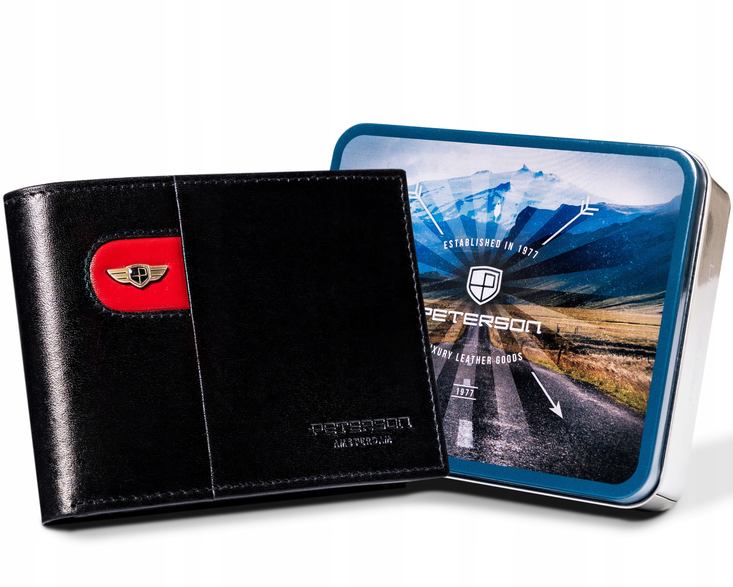 

Peterson Premium męski skórzany portfel karty Rfid