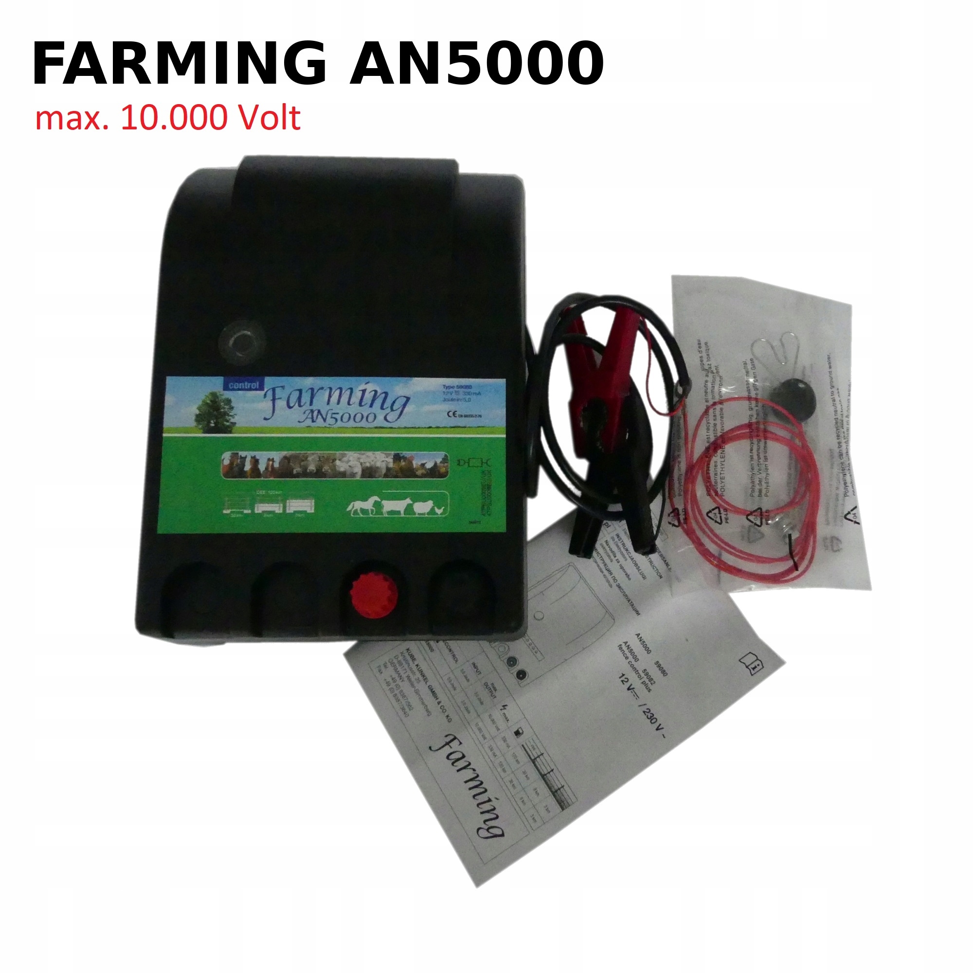 Elektrizátor pastuch oplocení akumu síťový Farming AN5000 Akna