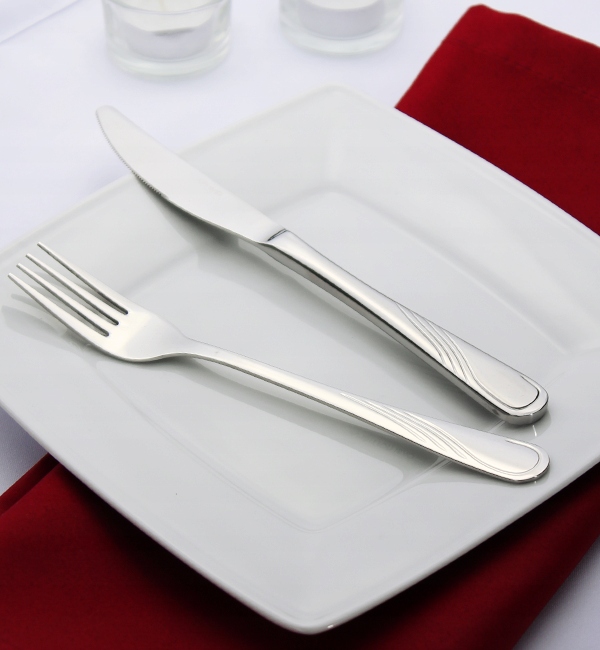 AMBITION NAPOLI KOMPLET SZTUĆCÓW 42 EL 6 OS POŁYSK Linia Napoli