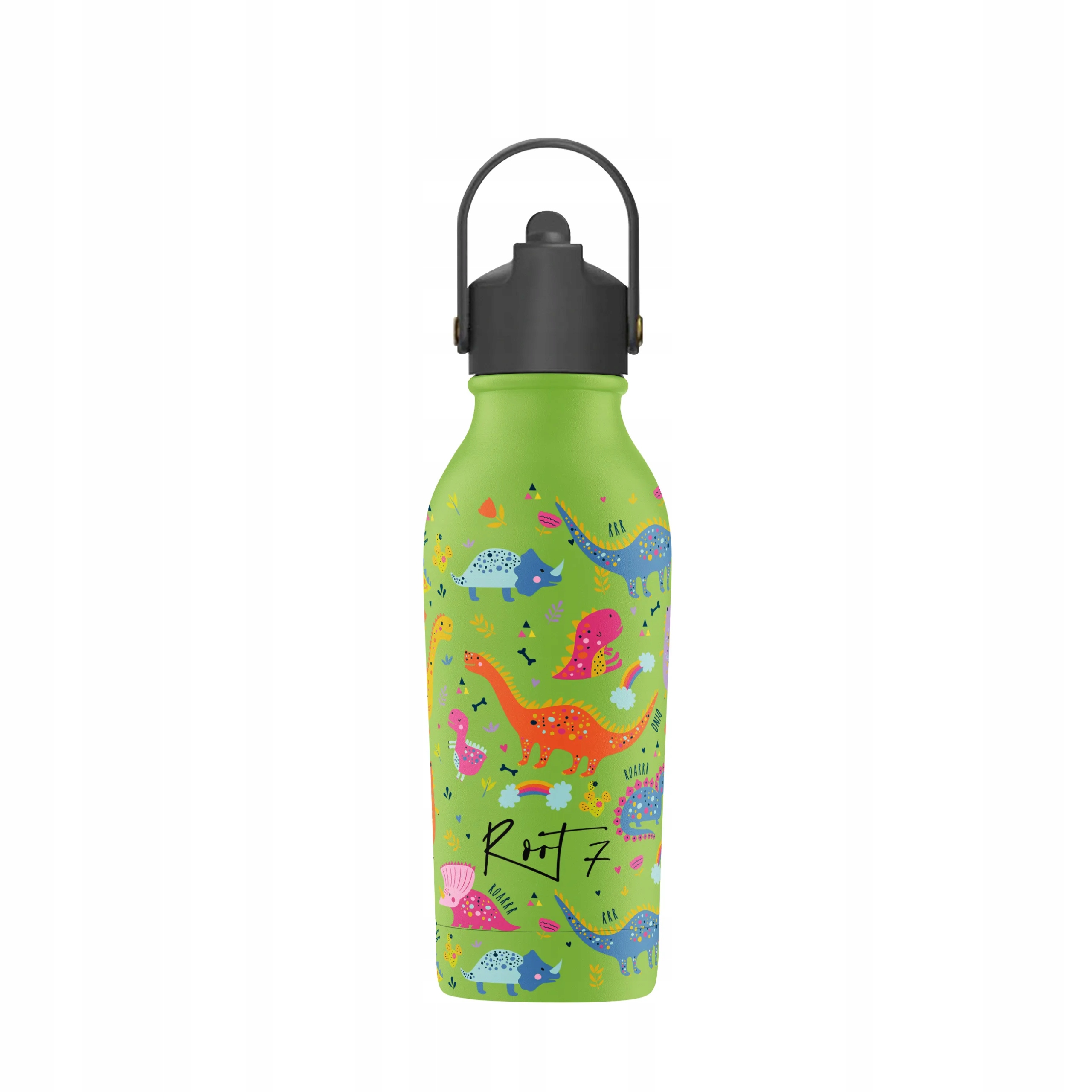 Root7 Termoláhev Dino se sportovní zátkou 350 ml na vodu a kávu pro děti