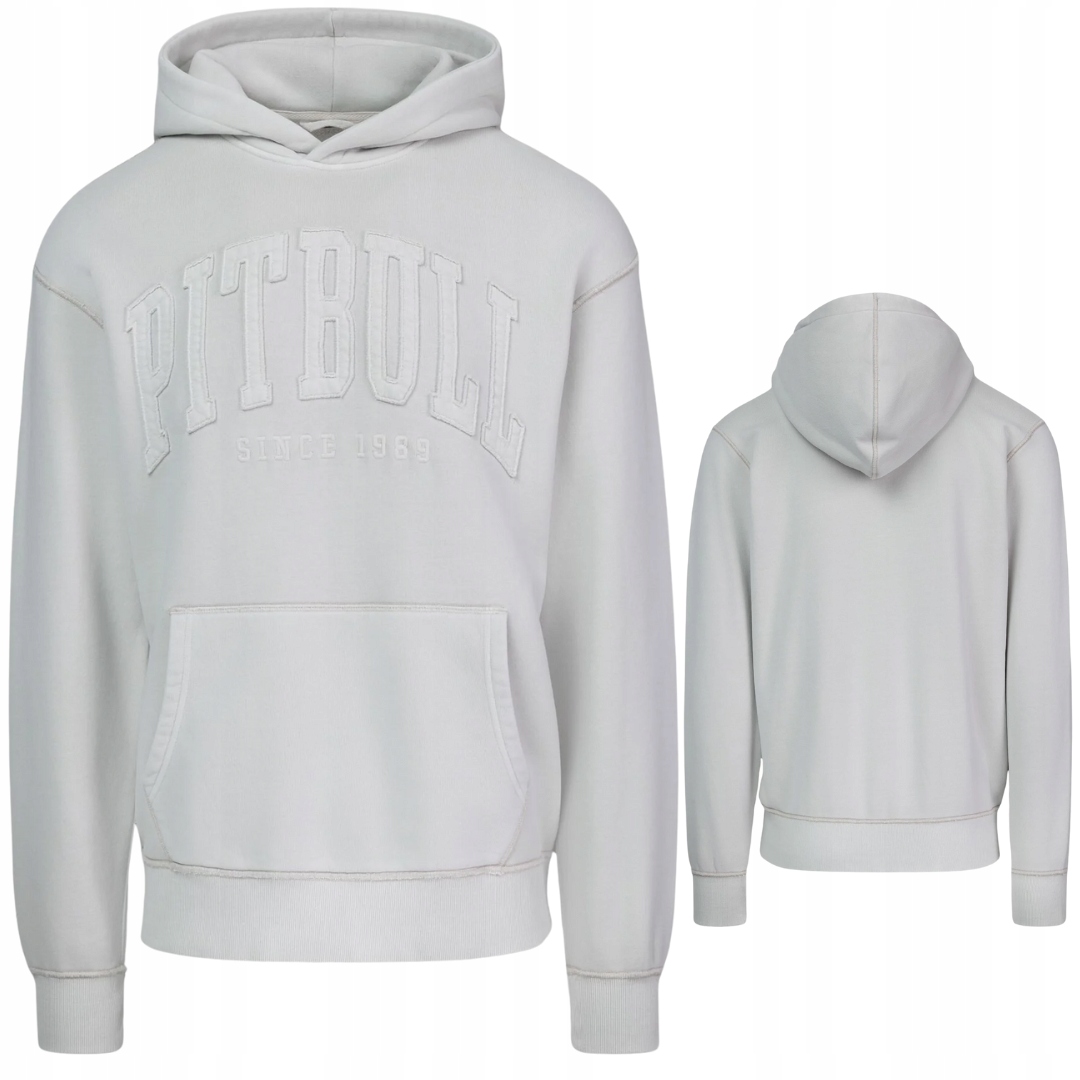Pitbull West Coast Pánská Mikina S Kapucí Orlando Bílo Šedá S