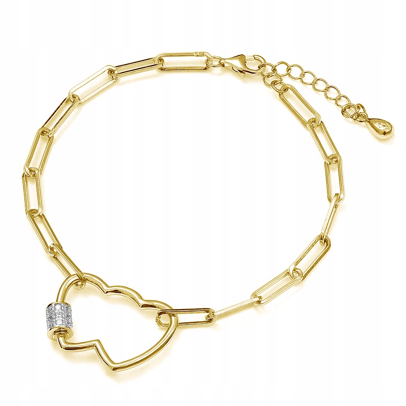 Stříbrný náramek Ag 925 pozlacená B05111