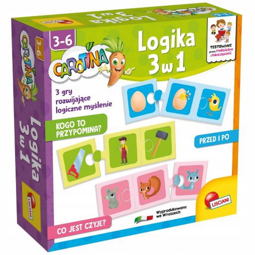 

Gra edukacyjna Carotina Logika 3w1 Lisciani