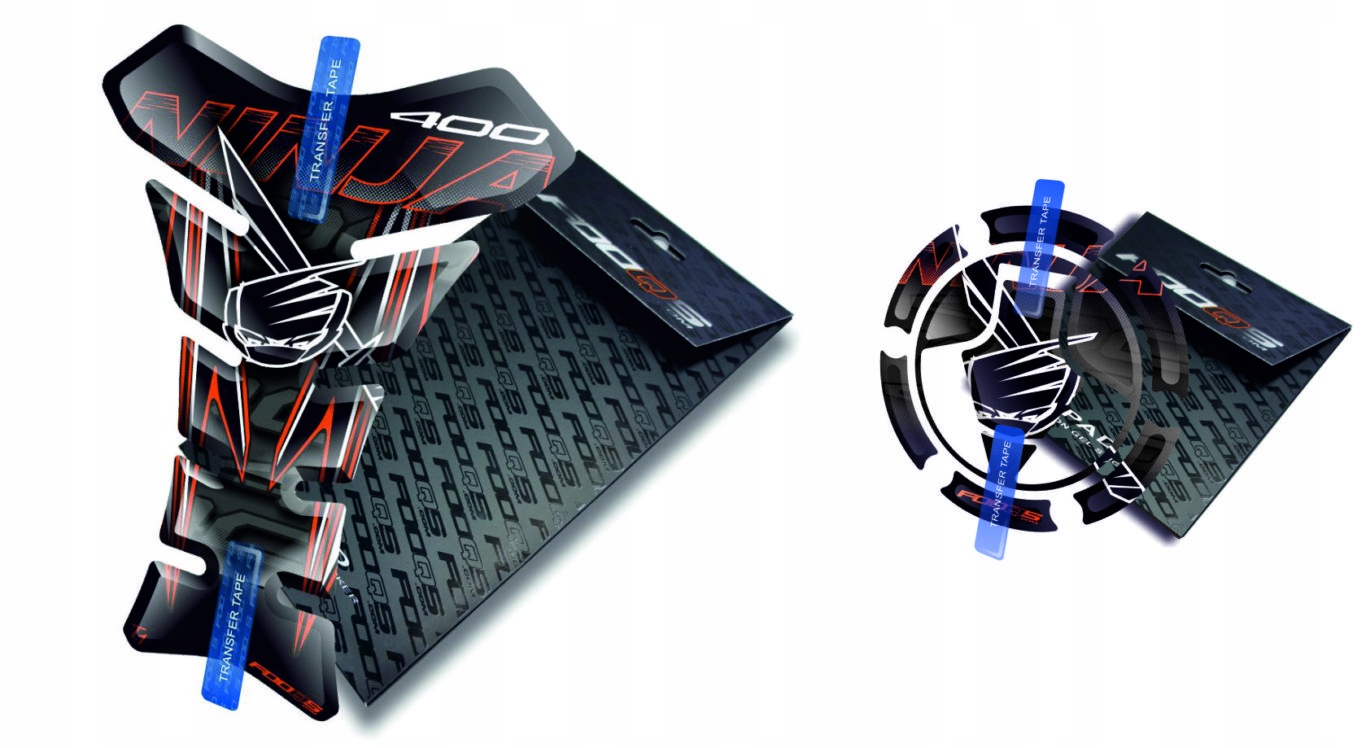 Tank-pad Cap-pad od firmy Fooqs Kawasaki Ninja 400 Černá Oranžová