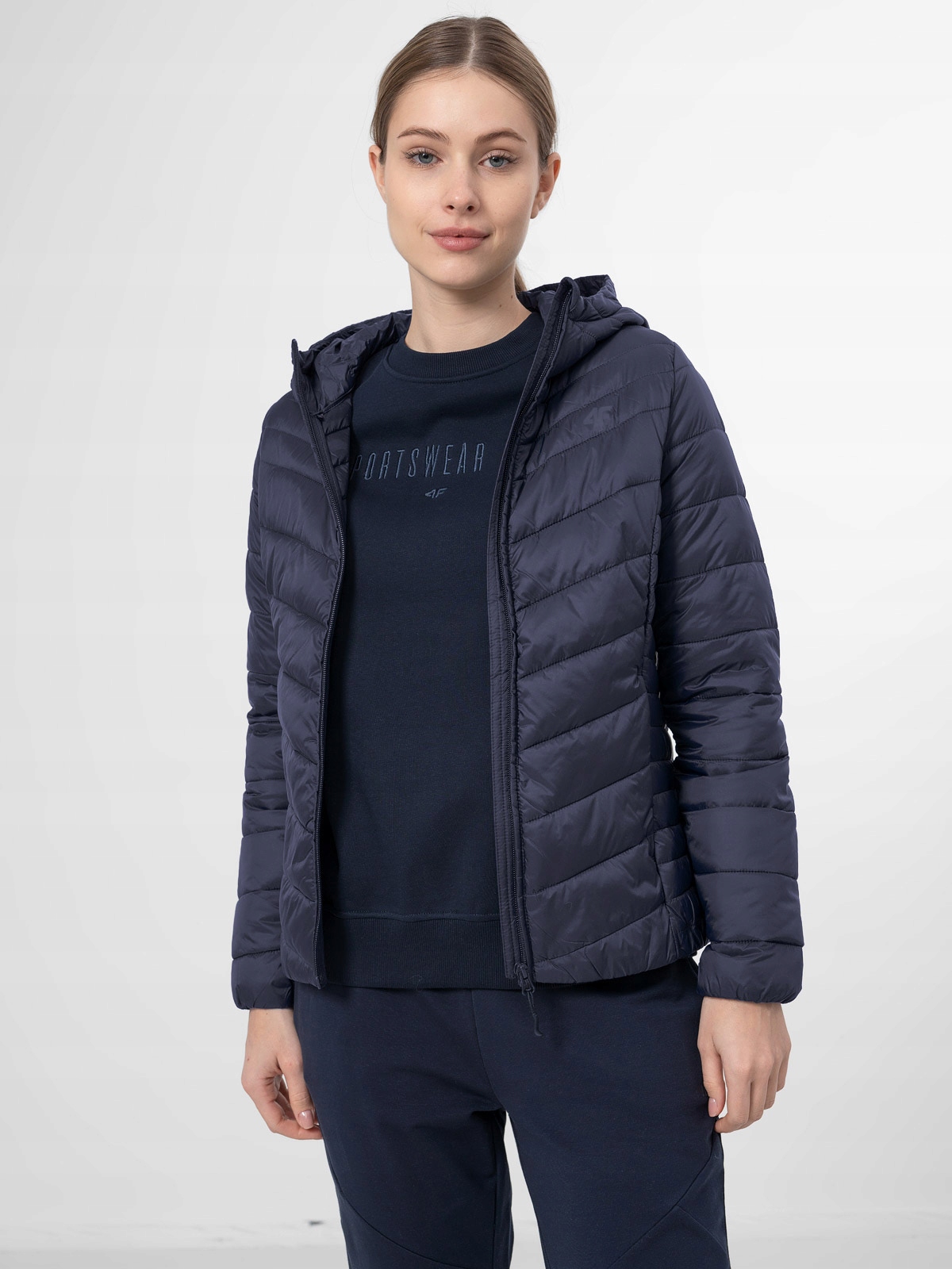 KURTKA przejściowa WIOSENNA PUCHOWA damska 4F pikowana KUDP003 XS Płeć kobieta