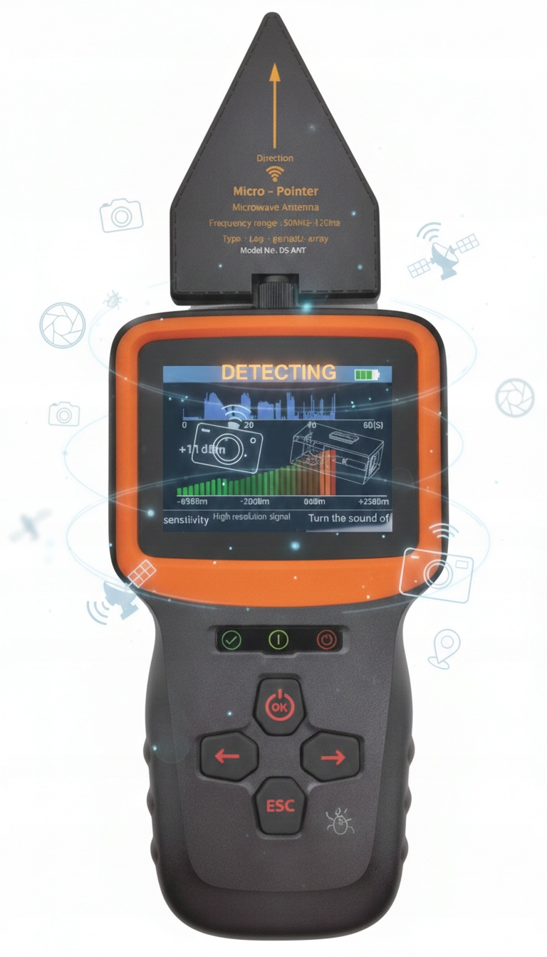 Detektor Rušení Odposlechů Kamer Wifi Gsm 2G 3G 4G Lte 5G Gps