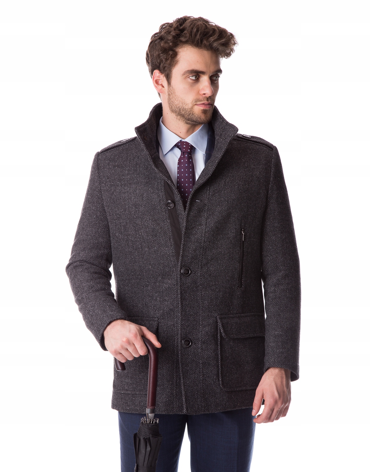 Pánský kabát s vlnou, zimní, Cenový velikost 54