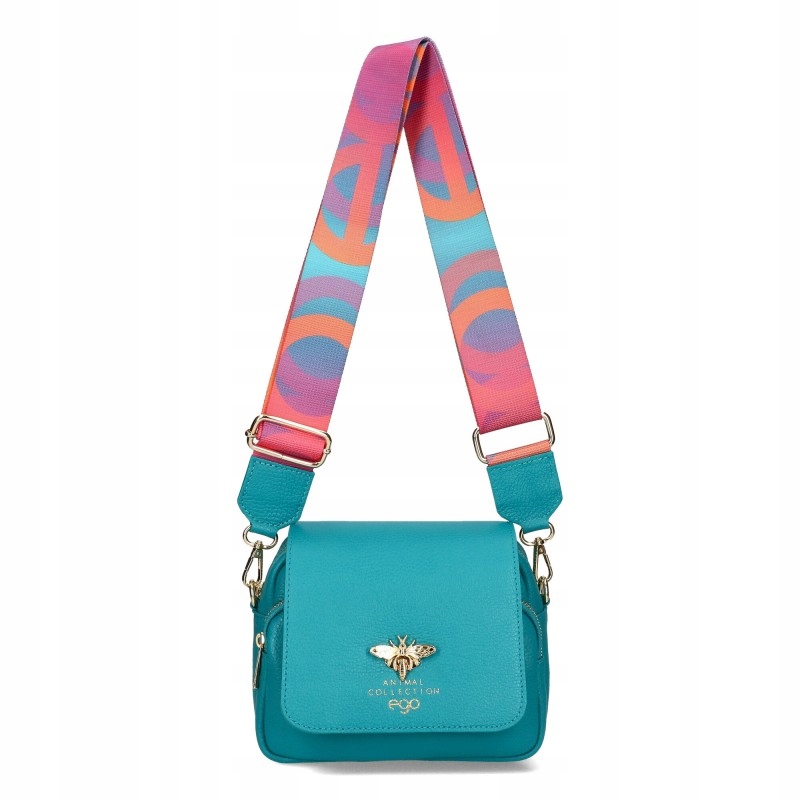 Ego kabelka přírodní kůže zelená