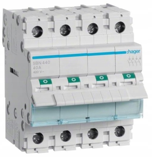 Rozłącznik modułowy Hager 4P 40A SBN440