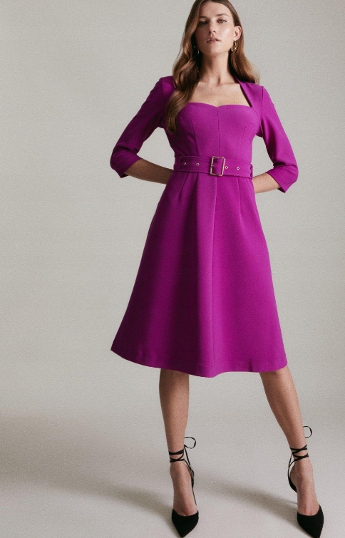 Karen Millen Šaty Fialová Koktejlová 34 2AXD1_A* T5A