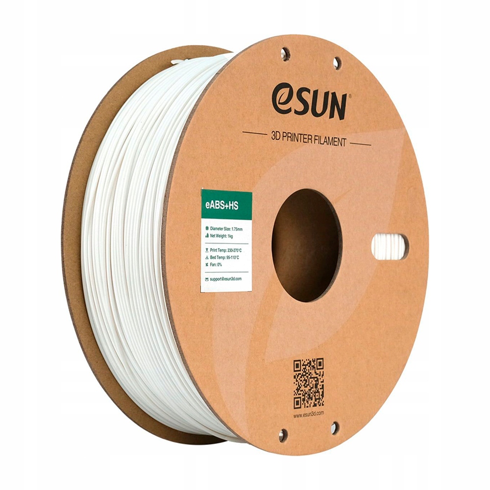 eSun ABS+HS Filament biały 1.75mm 1kg papierowa szpula