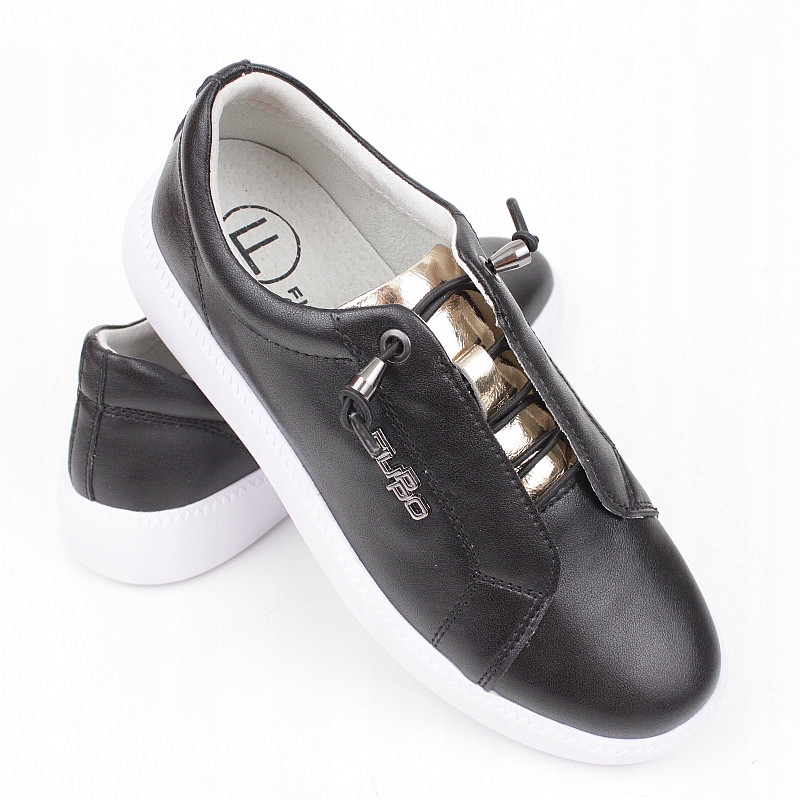 Filippo DP2041 Stylové Černé Tenisky Kůže vel. 37.