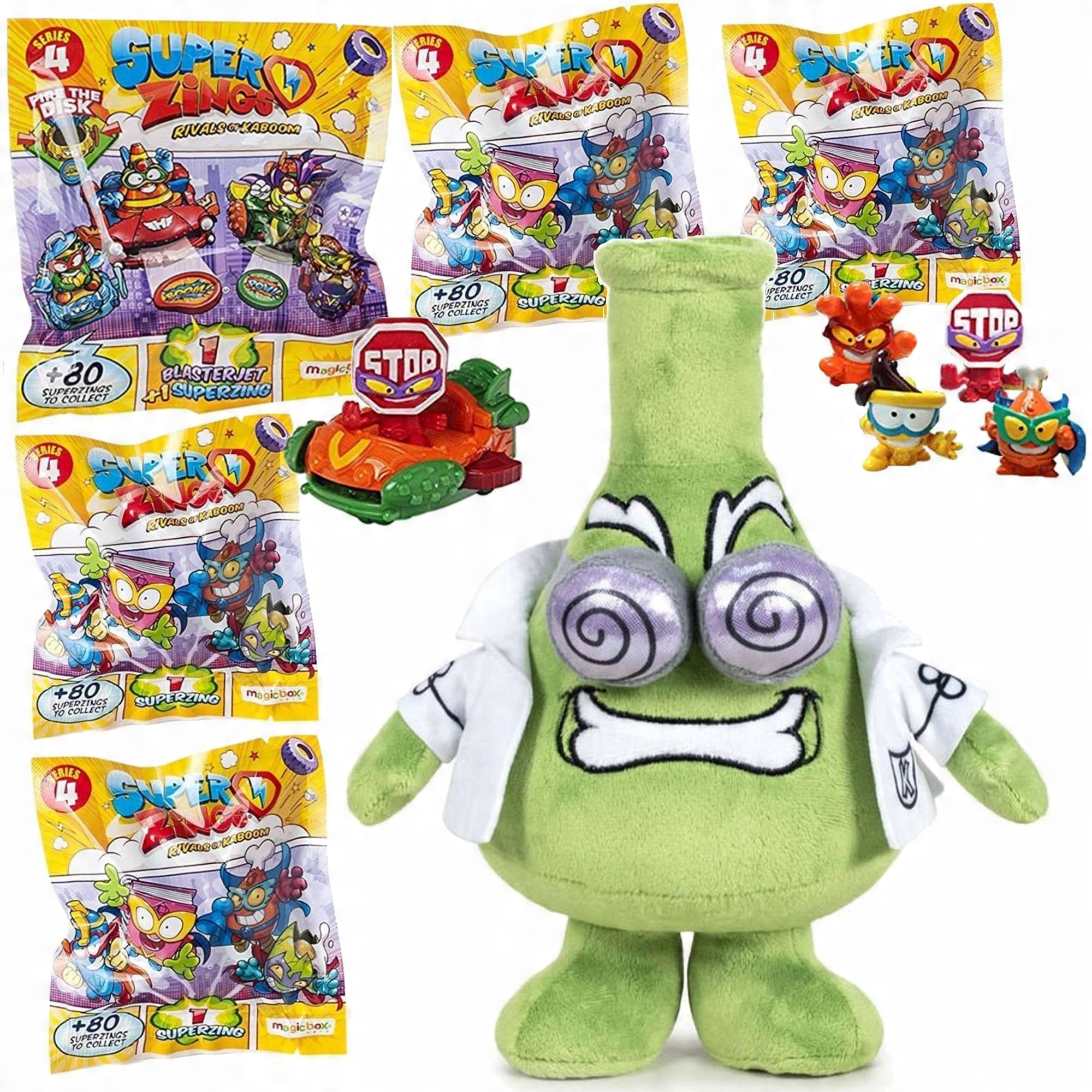 

Superzings 5 Paczka 6 F. Autko Blasterjet Maskotka