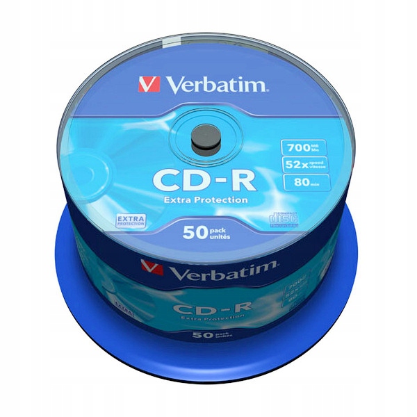 Nosič Paměti Disk na Fotografie Cd-r 700MB 52x cake-50x Verbatim Lux