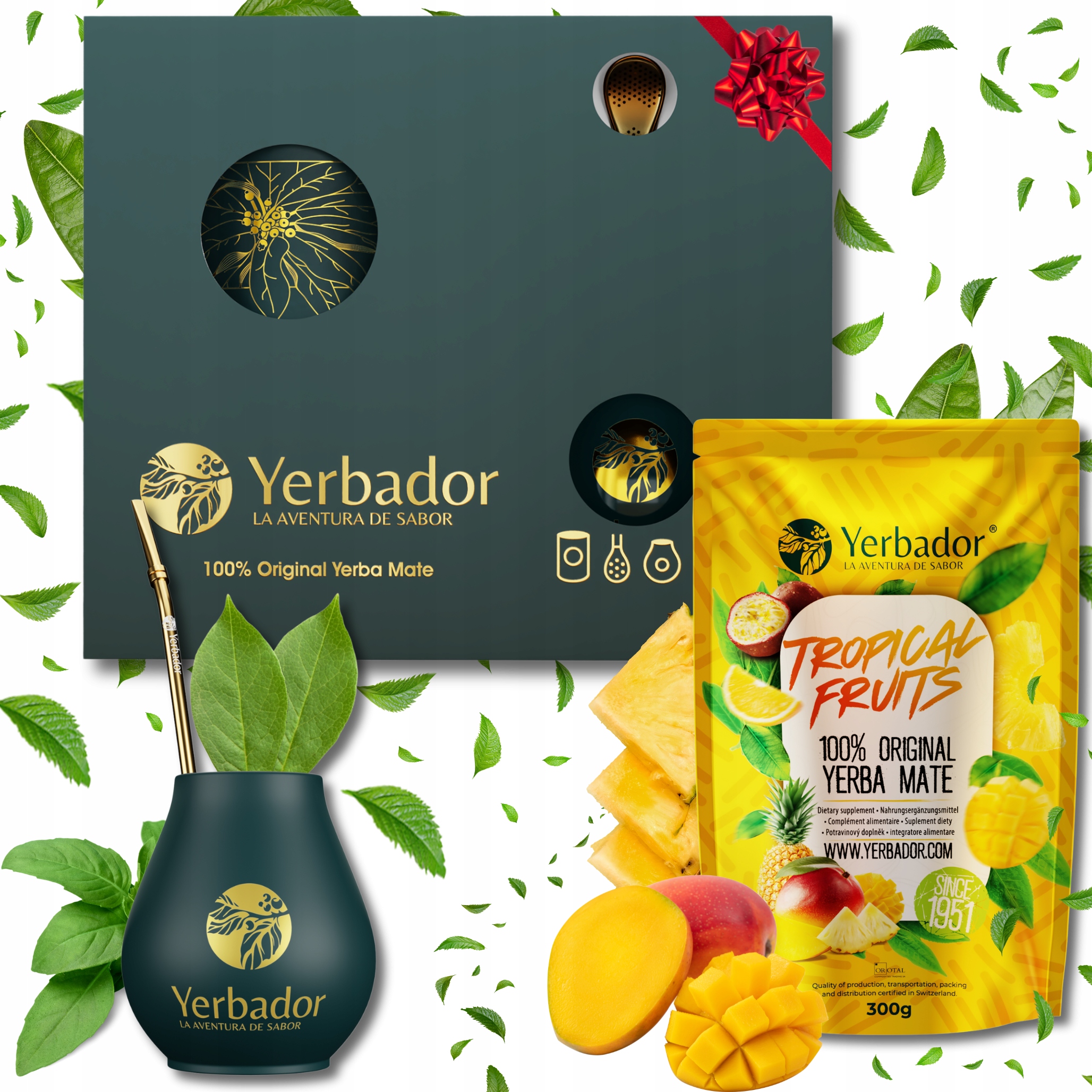 Startovací Sada Yerba Mate Tropické ovoce Premium Matero Bombilla 300 g
