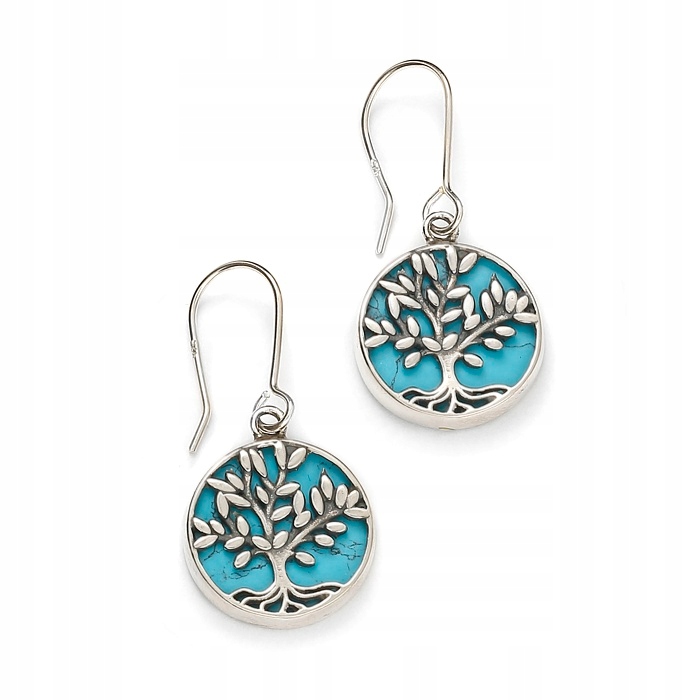 Stříbrné Náušnice Stromky Štěstí S Tyrkysem