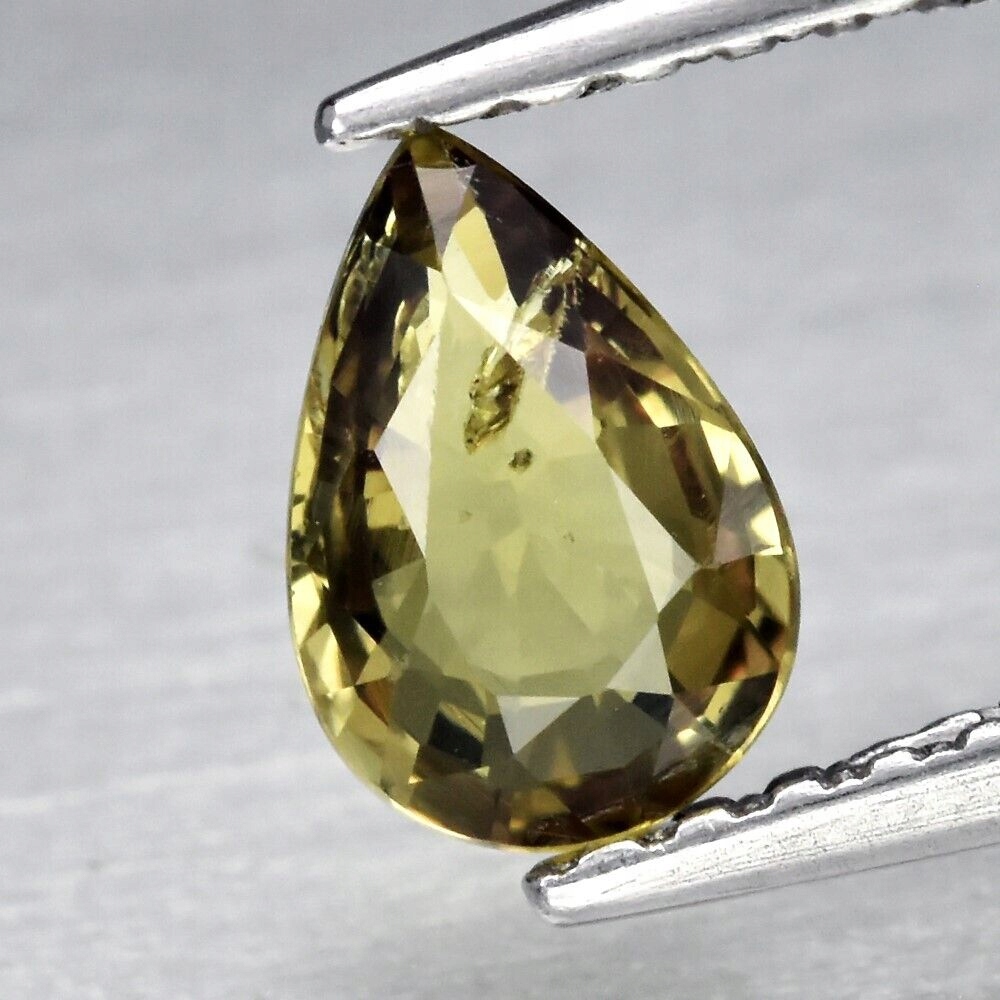 Přírodní Safír 0.55ct Žlutá Slza eCertifikát Wbd