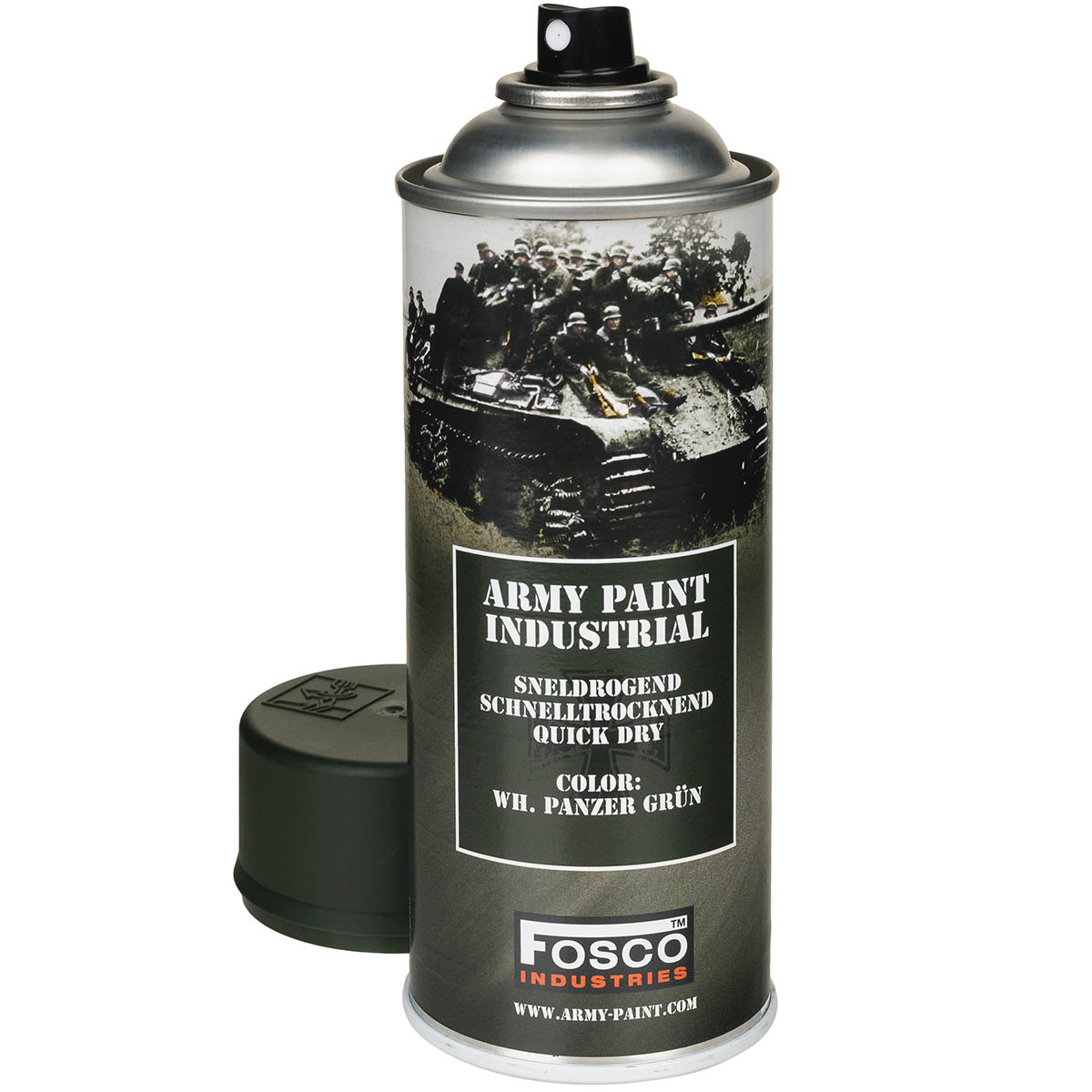 Farba w Sprayu Fosco Lakier Wojskowy do Maskowania 400ml Panzer Grun