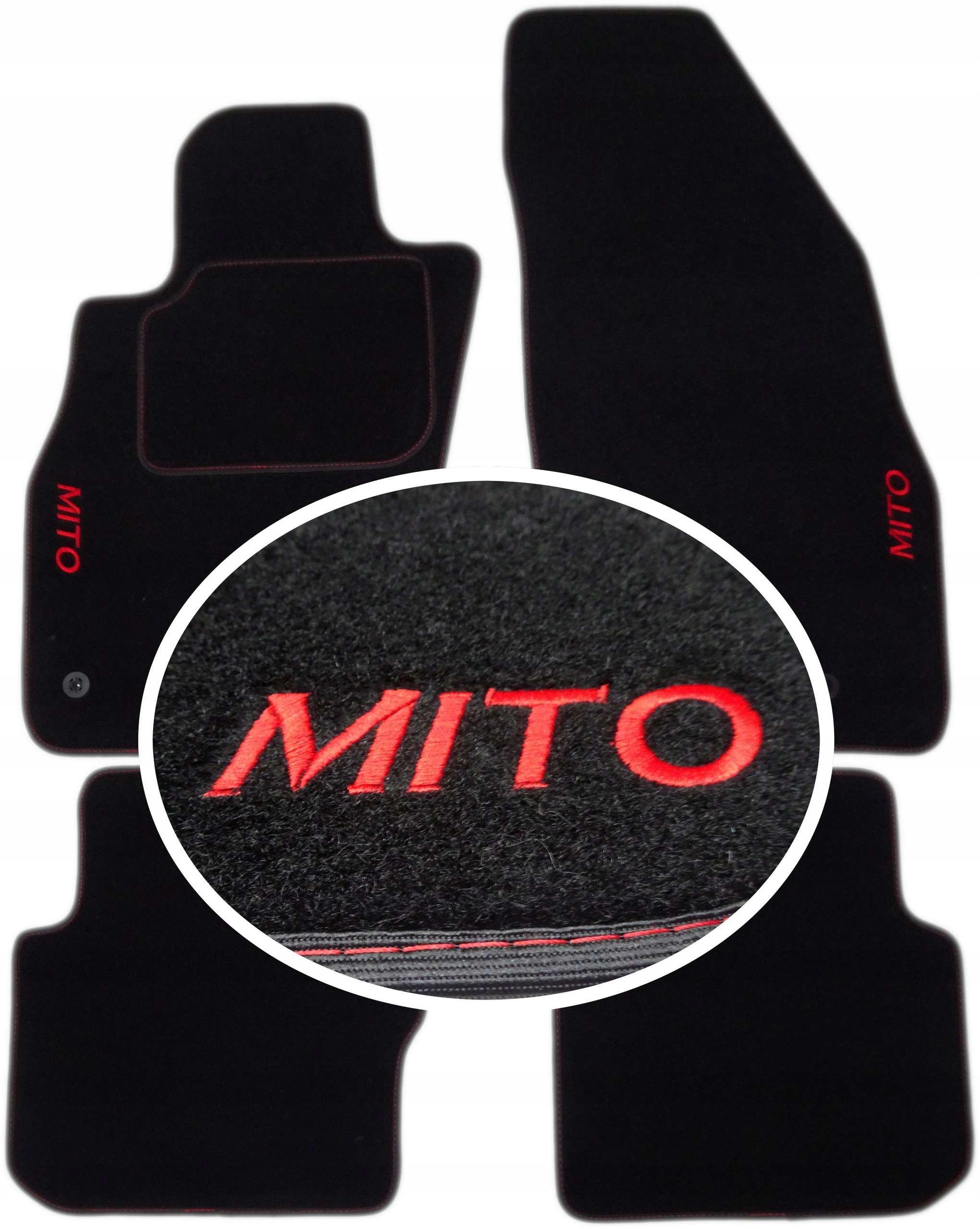 Alfa Romeo Mito 08-18R коврики CLASSIC + вышивка CH2