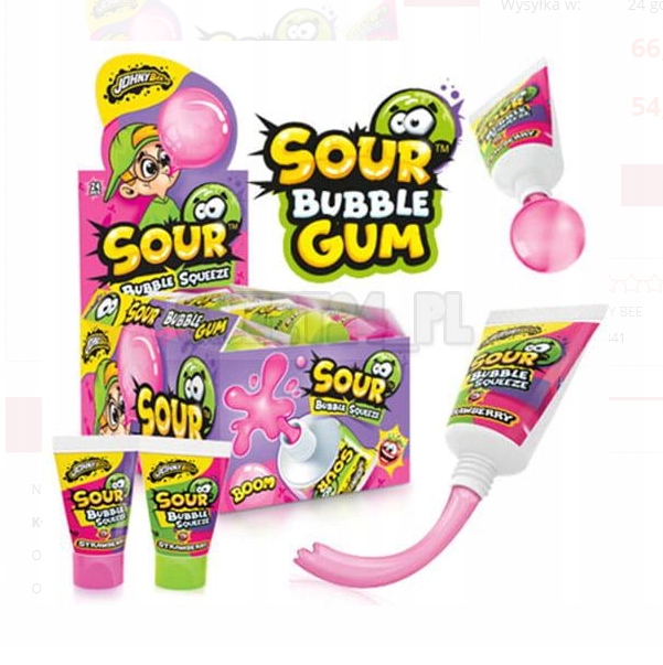 Levně Johny Bee žvýkačka v tubě ovocná Novinka 24 ks 720 g