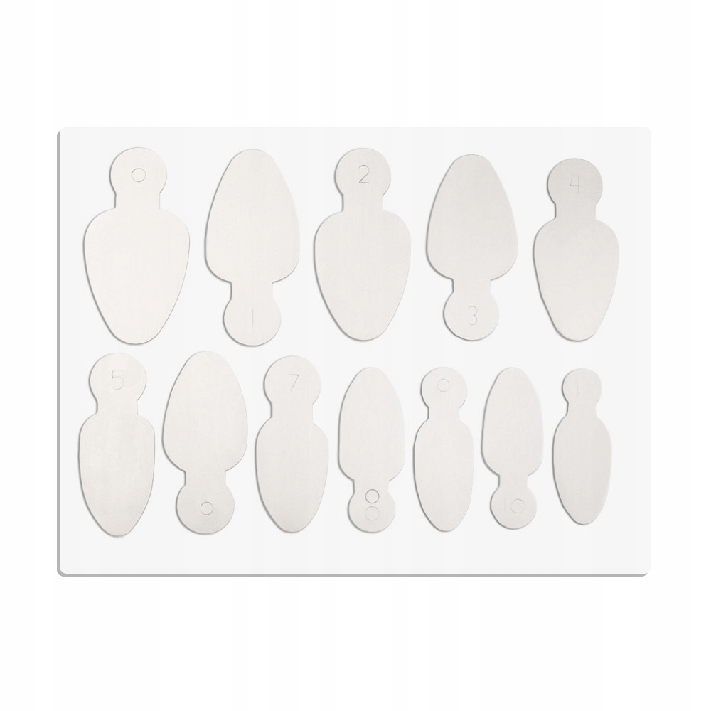 MOLLYLAC formy szablony do frencha silikonowe 12 szt OWAL SHORT OVAL Marka Allepaznokcie