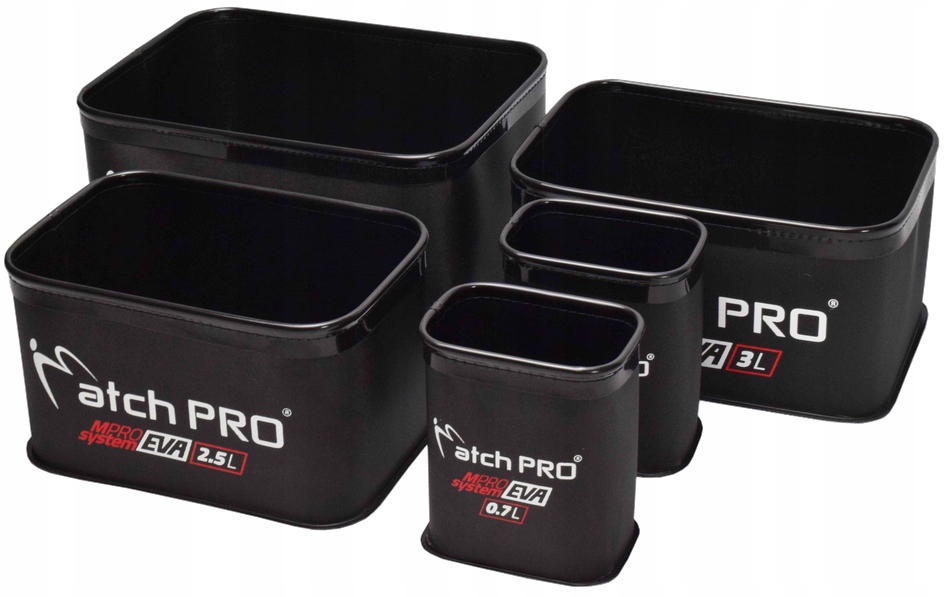 Zestaw Pojemników na przynęty MatchPro Feeder Eva Set 4.5L 5szt