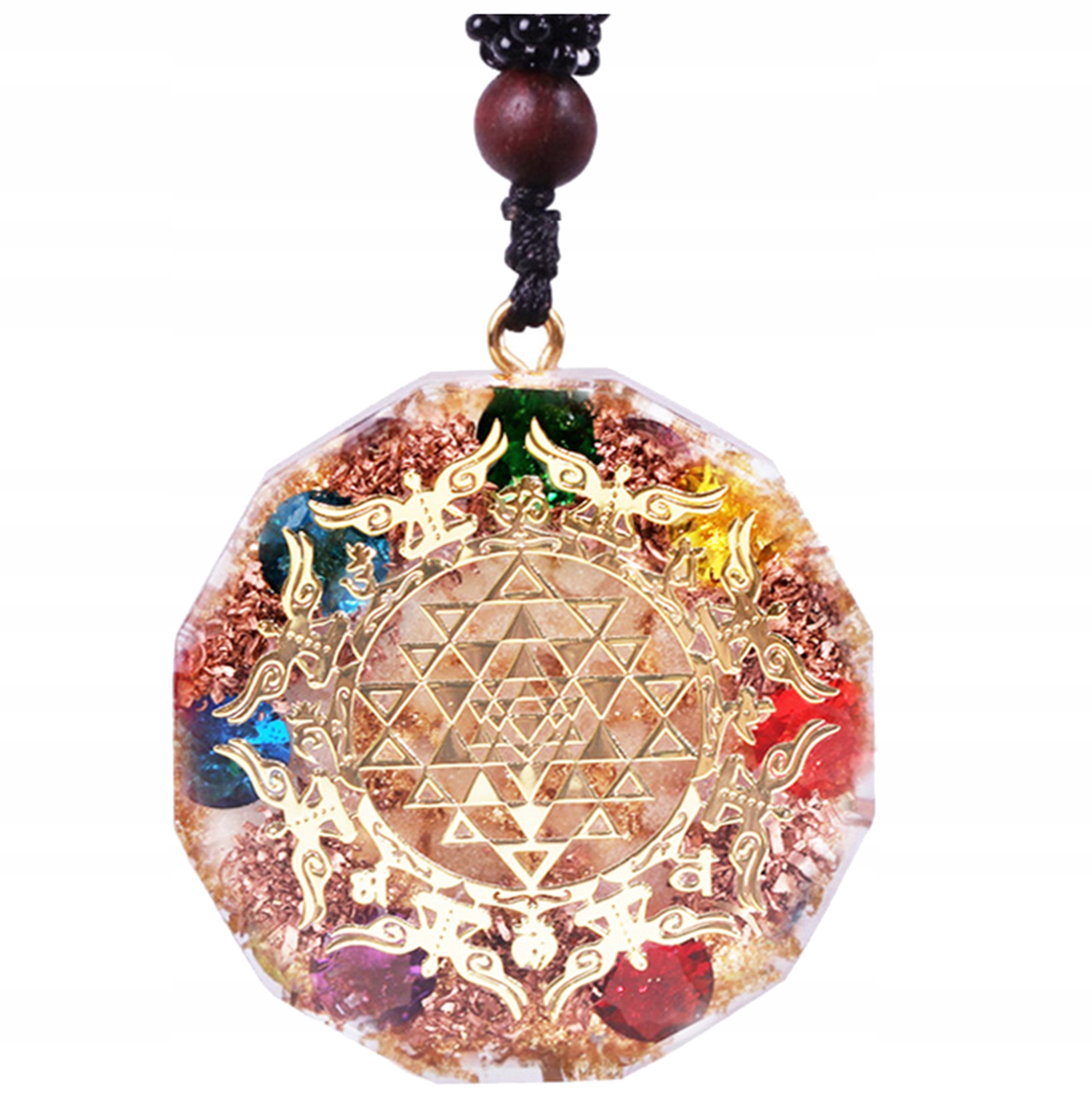 Krásný Náhrdelník Orgonit Zirkon Zářič Uzemnění Narozeniny Dárek