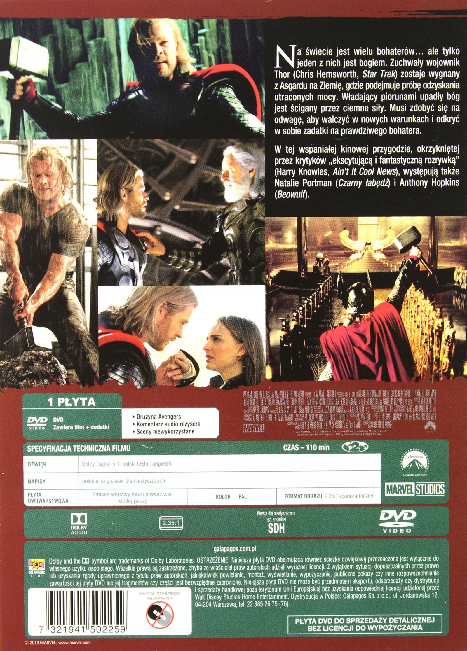 THOR (DVD) Stan opakowania oryginalne