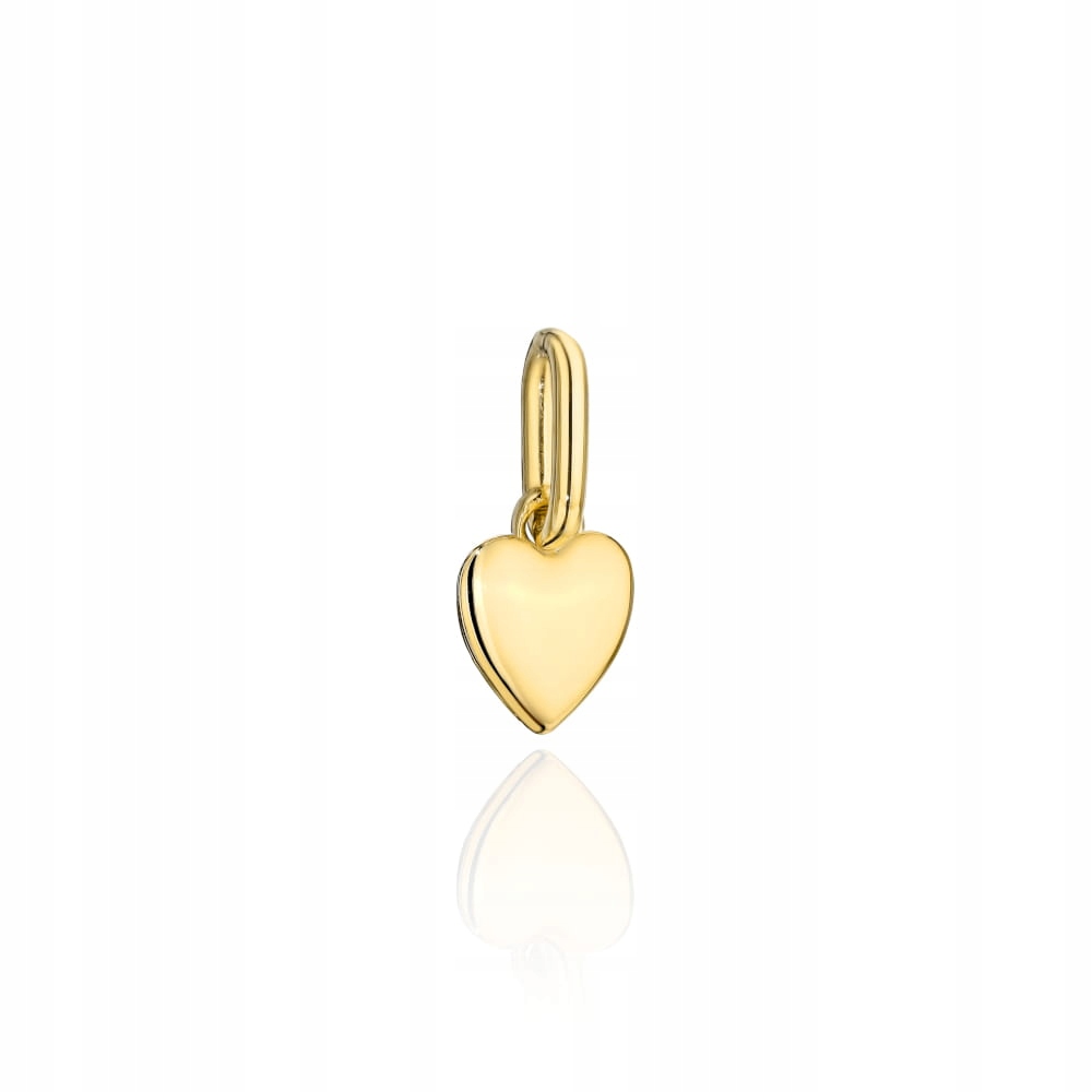 Přívěsek ze zlata 585, malé konvexní srdíčko, jedinečný dárek pro ni