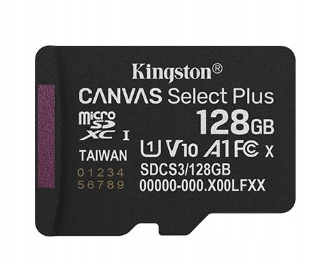 Kingston 128GB microSDXC Canvas Plus Memory Card 150MB/s Read, Uhs-i Speed