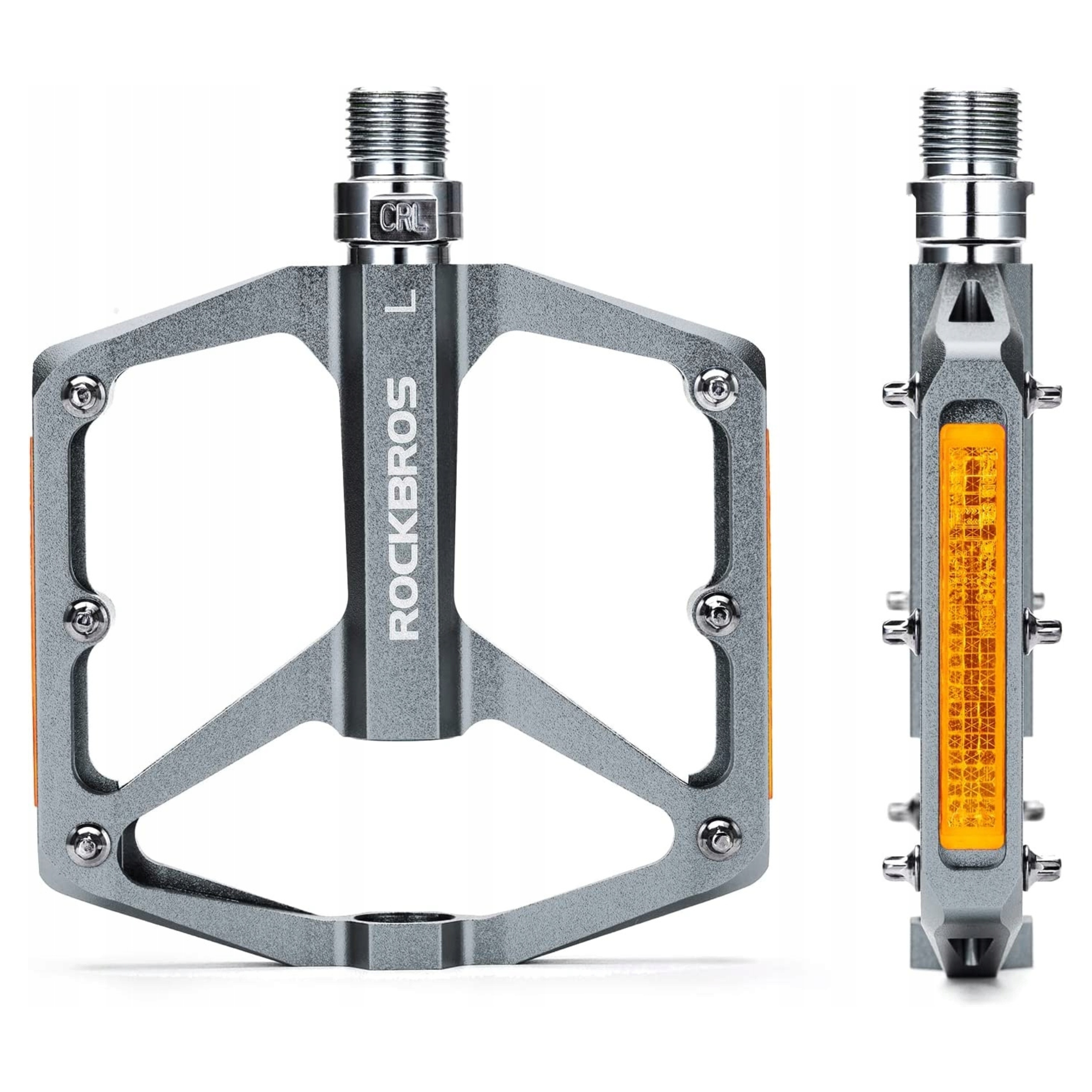 Pedały Rowerowe Platformowe Rockbros Rockbros Aluminium Odblask Duże