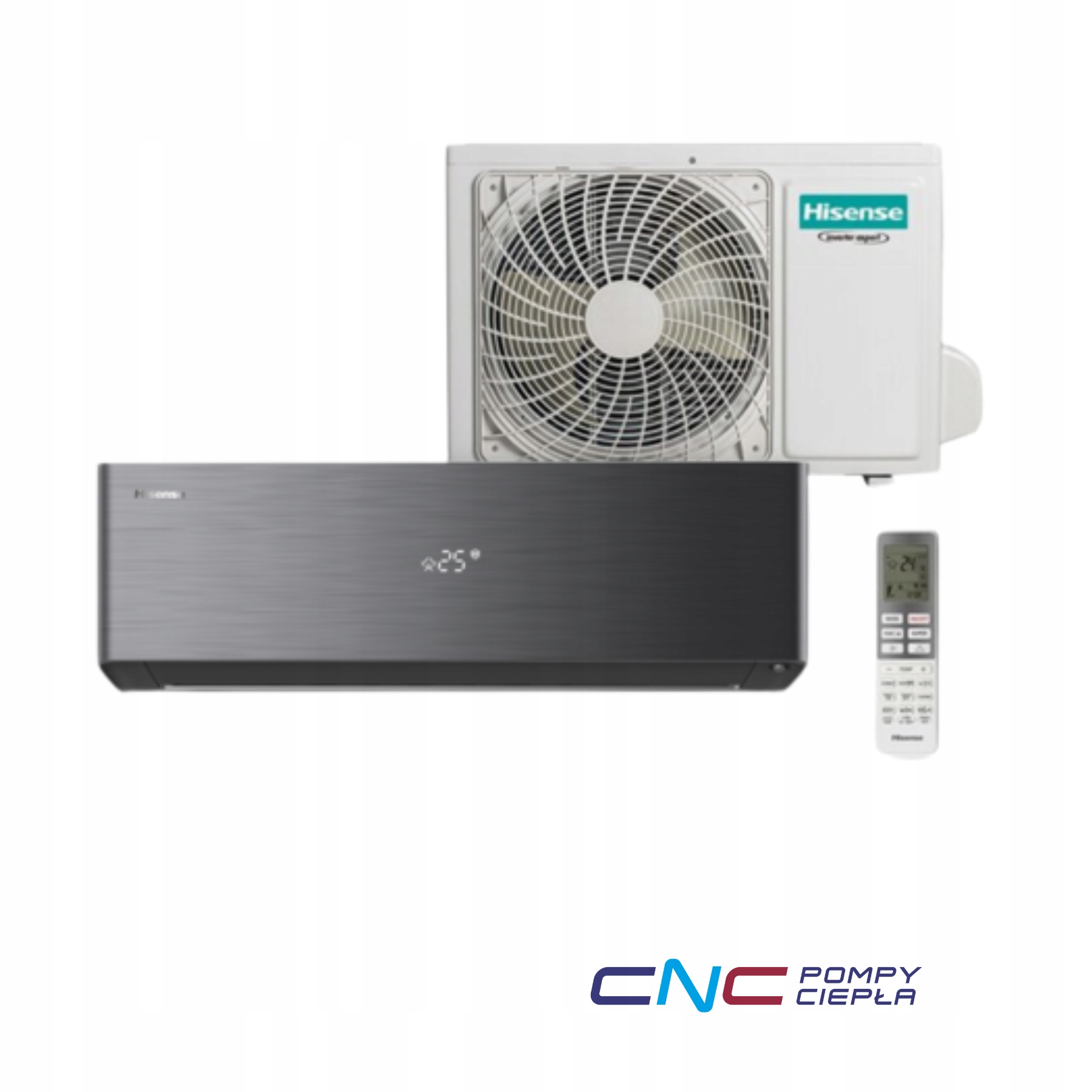 Klimatyzator Hisense 3,5 kW Energy Pro X Czarny, WiFi, Jonizator HI-NANO