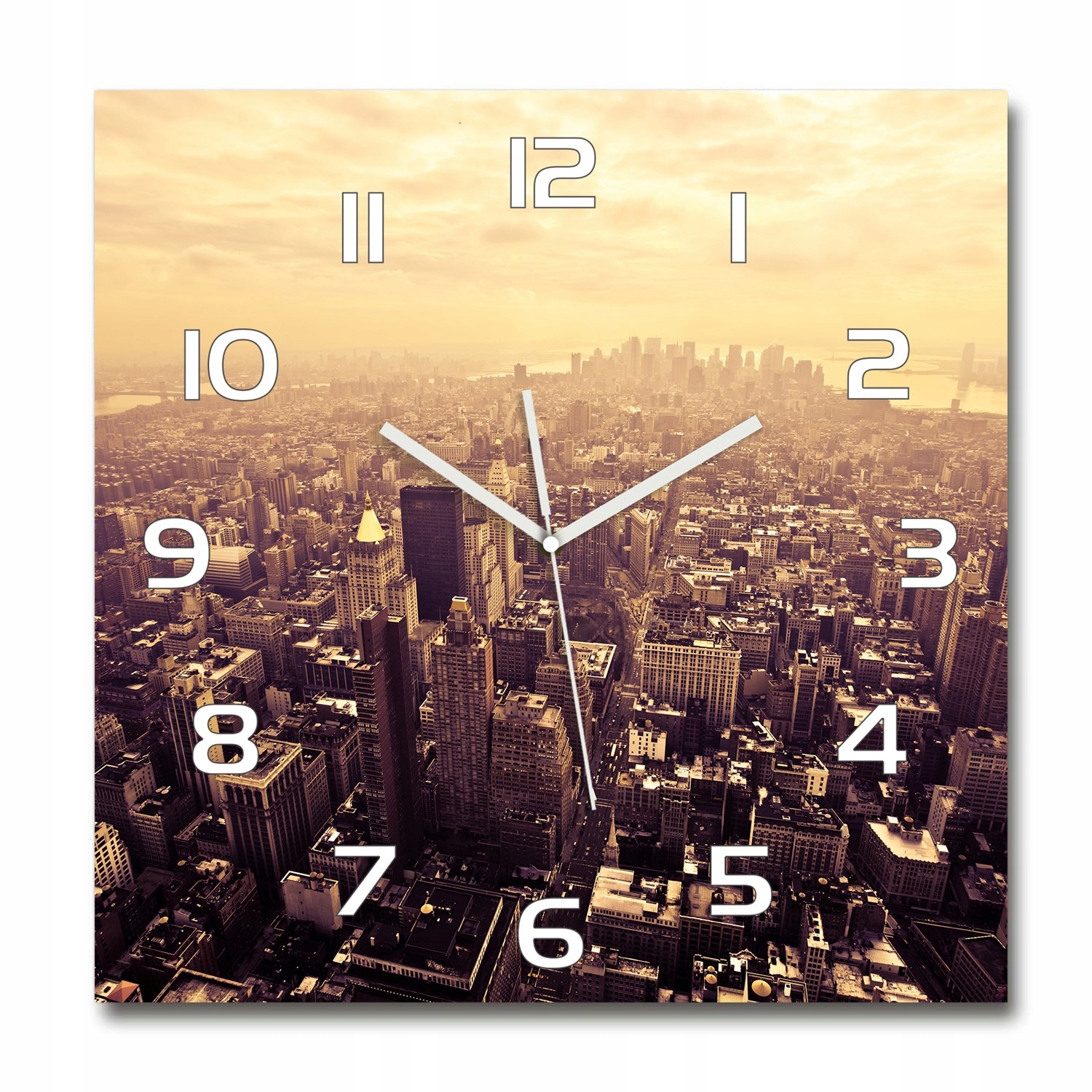 

Cichy szklany zegar Manhattan Nowy Jork 60x60 cm