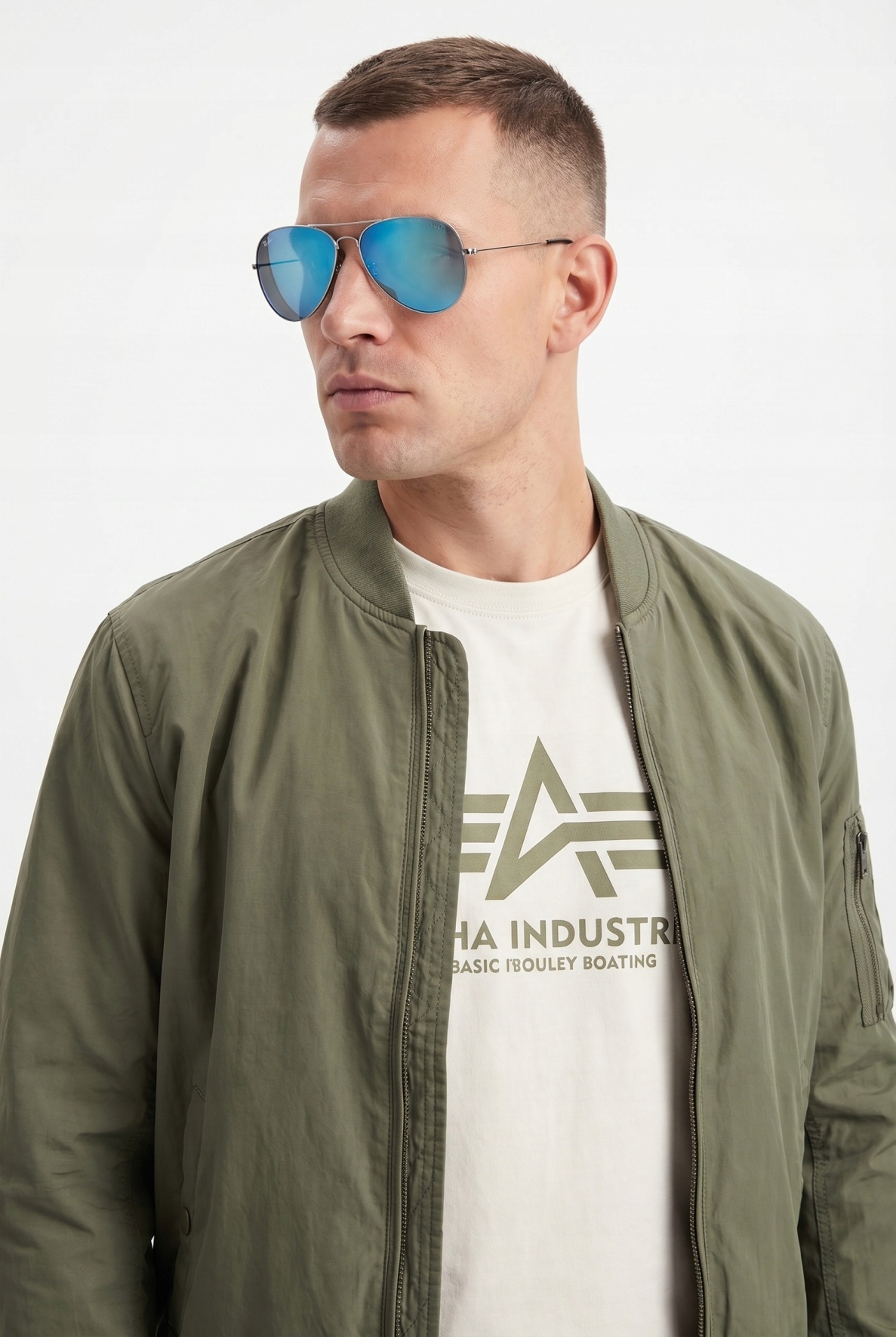 Sluneční brýle Top Gun chrom modrá skla