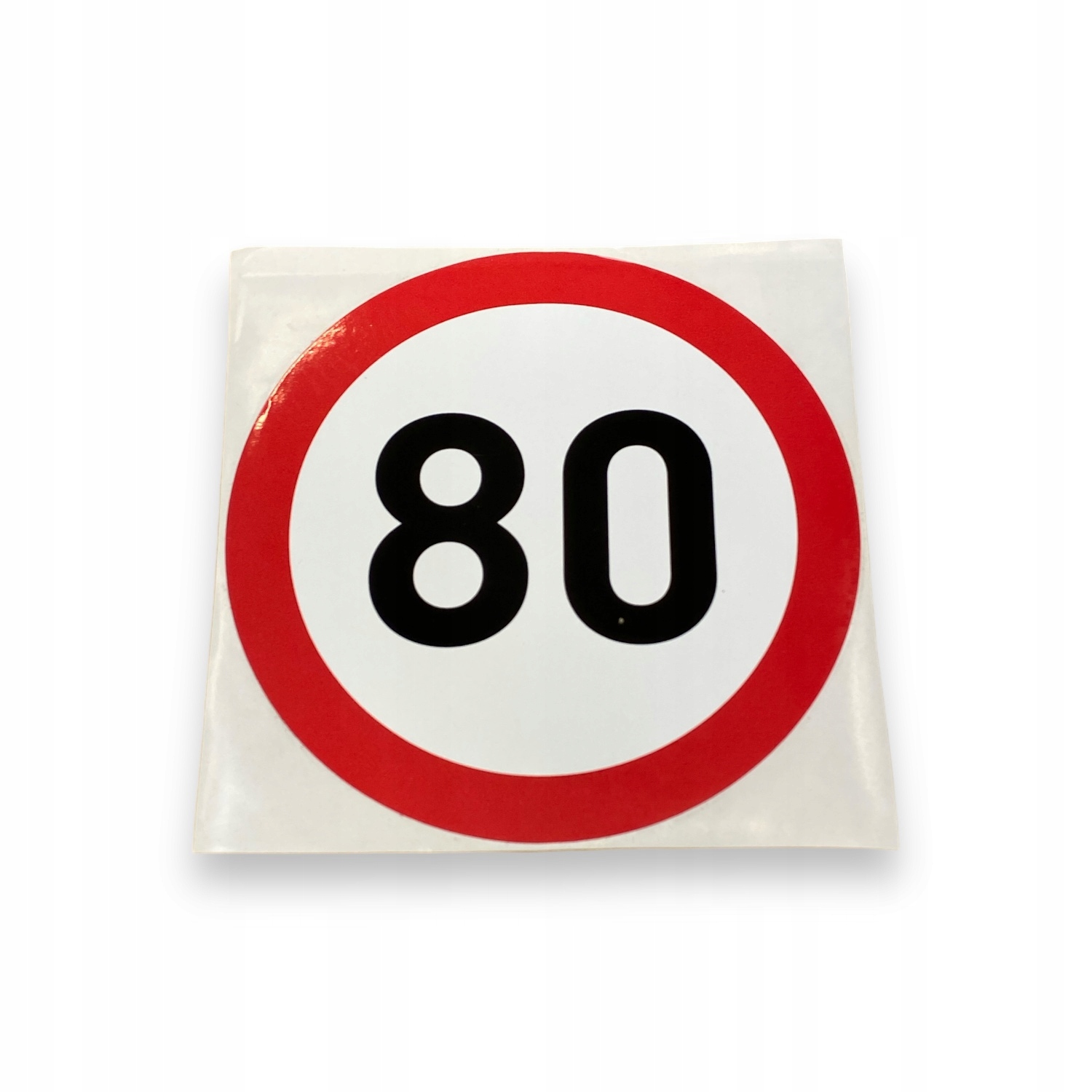 Naklejka Ograniczenie Prędkości 80 km/h 20 cm znak na naczepę przyczepę