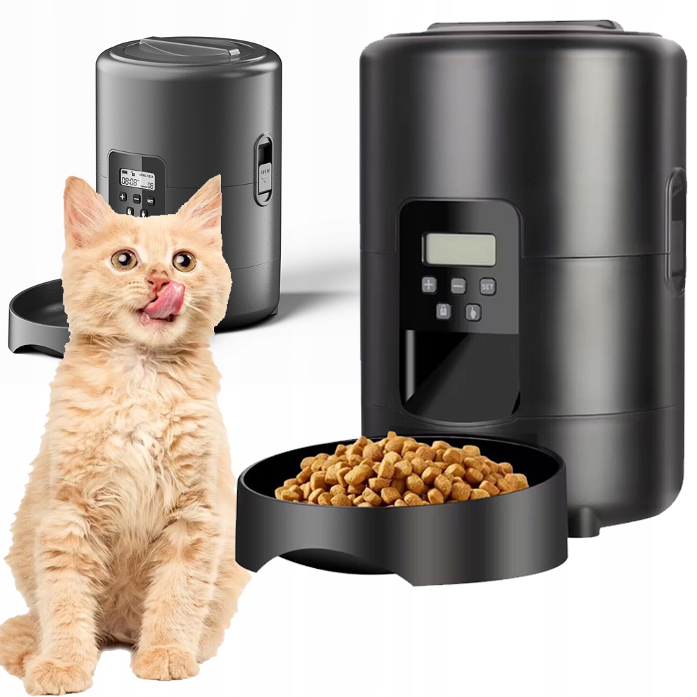 Levně Automatický podavač krmiva pro kočky psa králíka a kočky dávkovač krmiva 2L