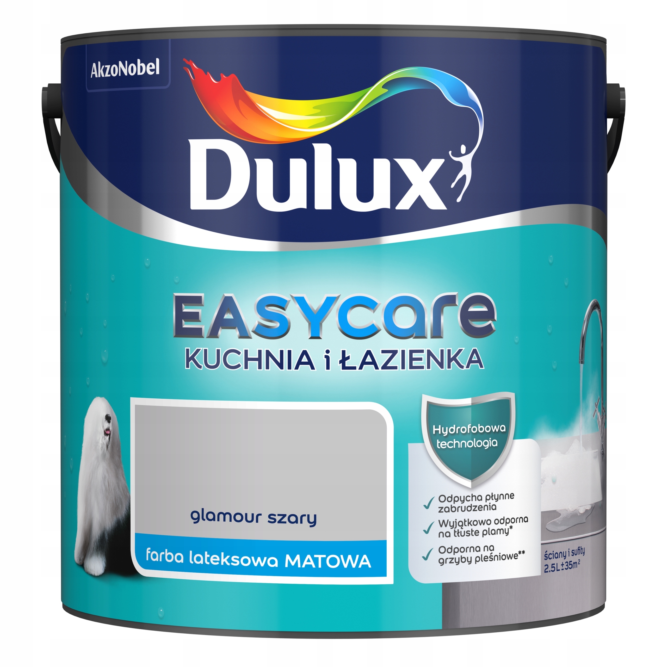 Dulux Barva Easycare Kuchyň A Koupelna 2,5L Glamour Šedá