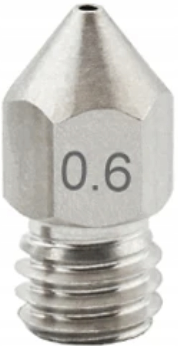 

Dysza Stalowa MK8 0.6 mm 1.75mm Creality Ender 3 5