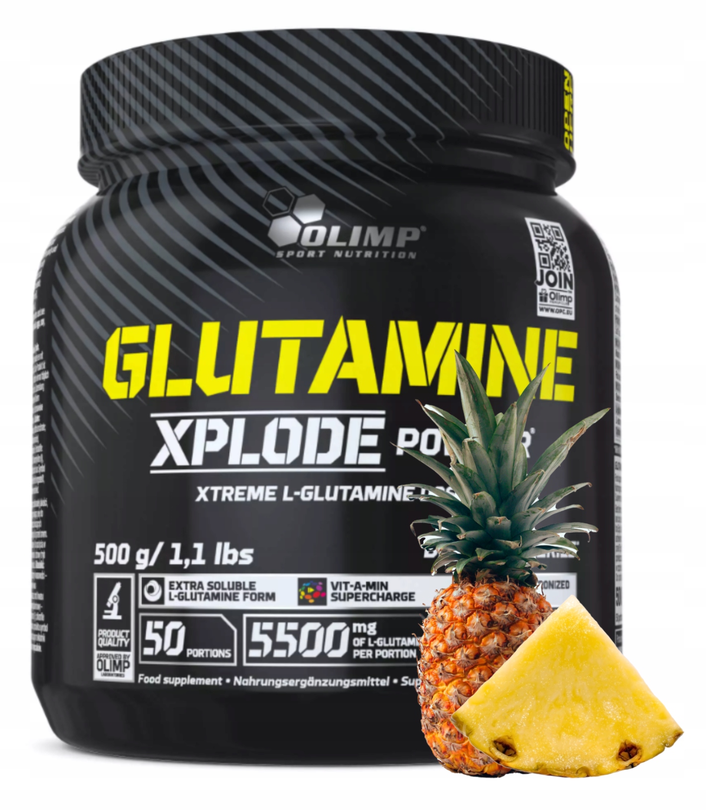 Olimp Glutamin Xplode Powder 500 g Ananas Aminokyseliny Glutamin Regenerace